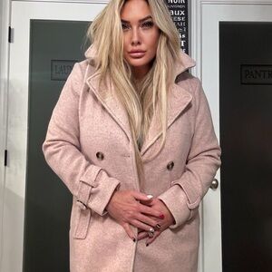 Women's Pink Wool Coat